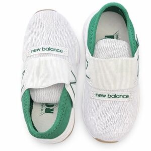 New Balance Kids' White and Green Shoes